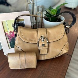 Vintage Coach Y2K Soho Flap F12301 w/ Matching Wallet